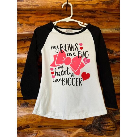 Other - "My bows‎ are big, my heart is even bigger" long sleeve shirt size 4T